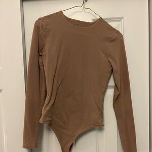 Long Sleeve Tan Bodysuit